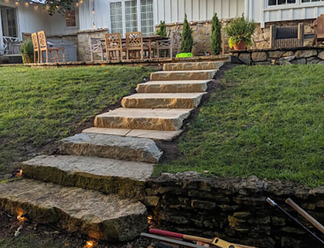 tone stairway/driveway installation near Andover, KS